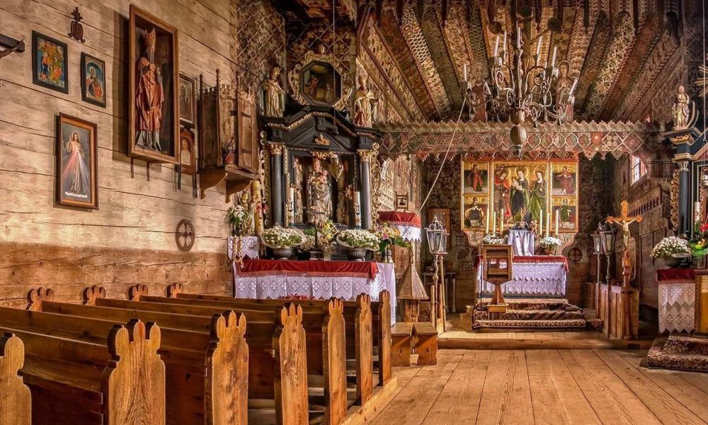 Kościół Dębno wycieczka szkolna