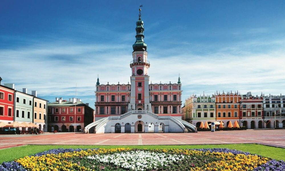 Zamość rynek wycieczka szkolna